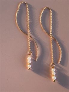 FRIIHOF SIIG ØRERINGE,  EARRING, GULDBELAGT